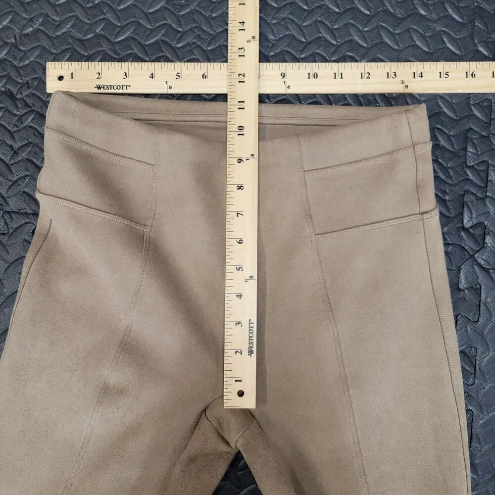 Spanx Faux Suede Leggings Camel Tan‎ Womens Size Medium Equestrian